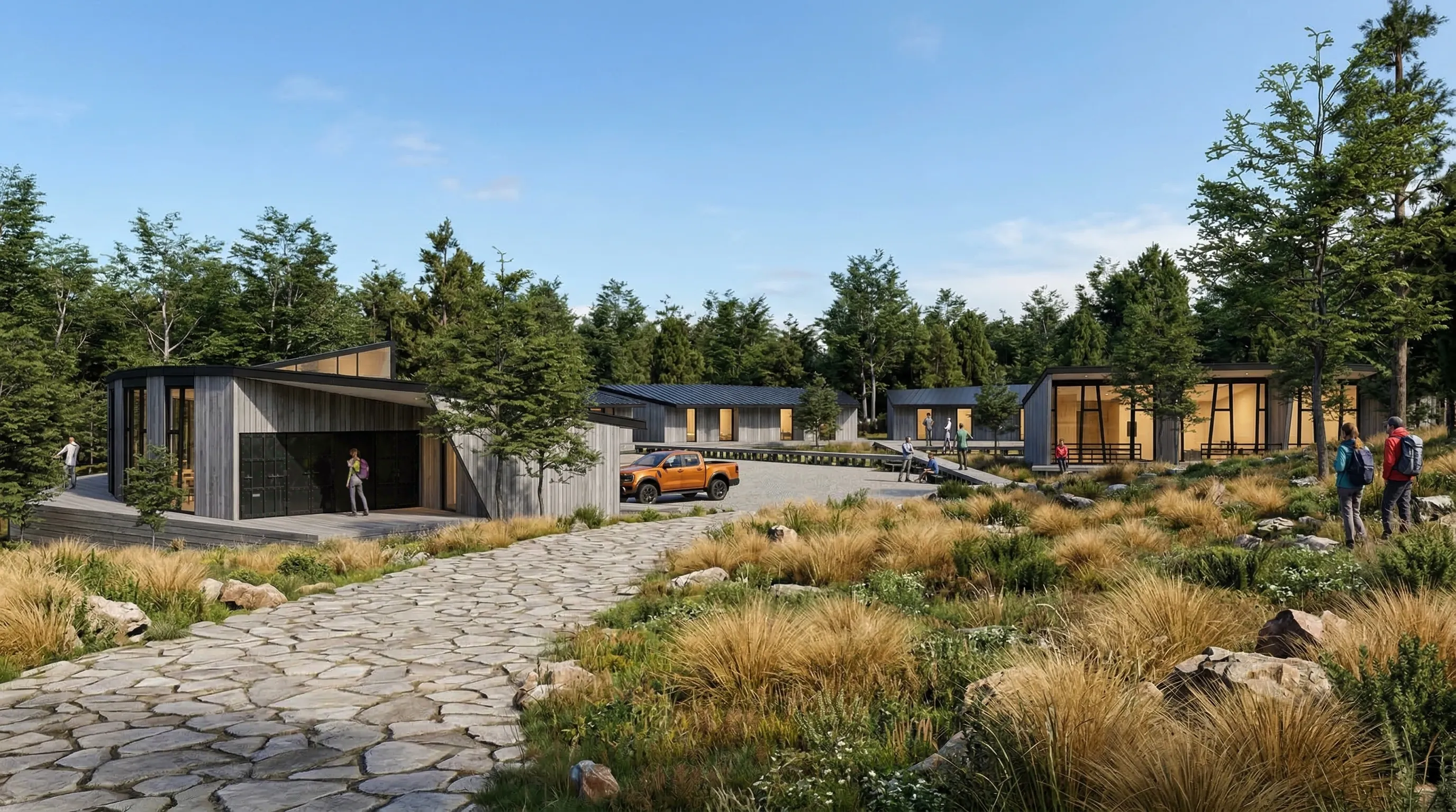 Render Vista de Hotel Montes De La Patagonia — PatagoniaBIM